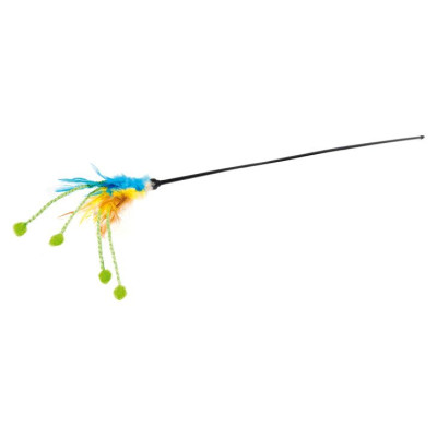 Record Kaķu rotaļlieta uz kociņa 40cm ar spalvām