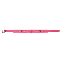 Flamingo Karlie Flamingo ādas kakla siksna MONTENEGRO PINK 24mm, 35cm