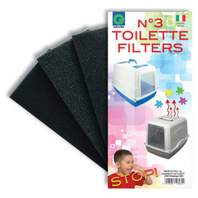 Georplast Filtrs kaķu tualetei 9x18x2h cm 3 gab.