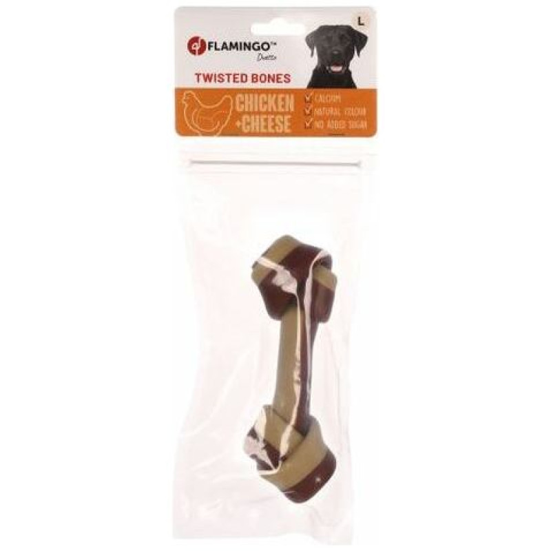 Flamingo gardumi suņiem DUETTO CHICKEN&CHEESE 1gb x 15cm, 108g