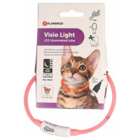 Flamingo LED kakla siksna kaķiem VISIO roza 35cm
