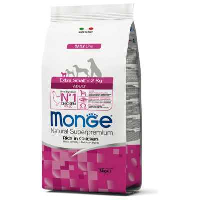 Monge Dog Extra Small Adult Rich in Chicken 3 kg
