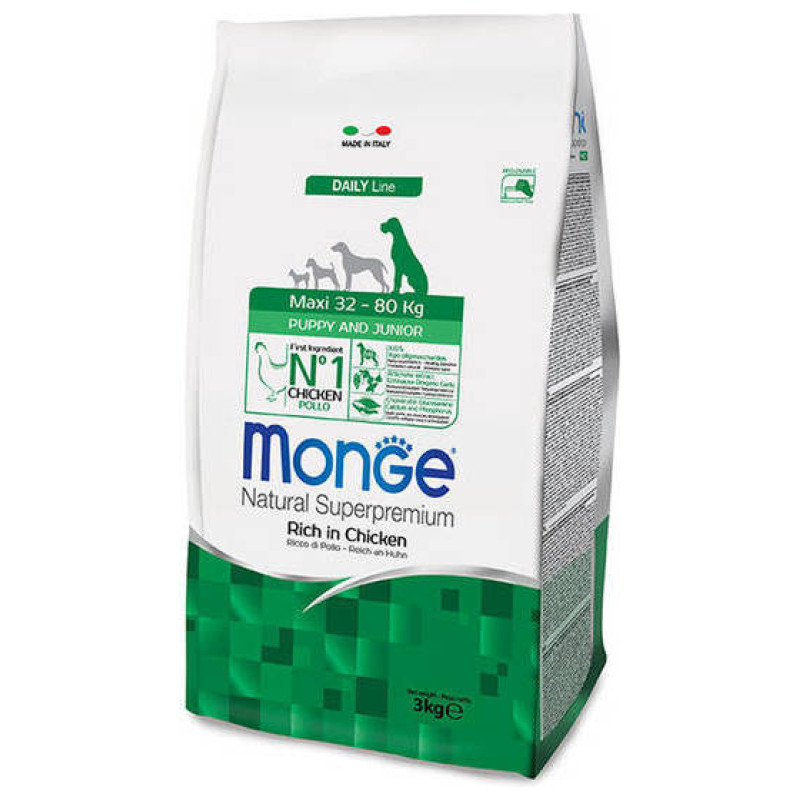 Monge Dog Maxi Puppy and Junior Rich in Chicken 0,8 kg