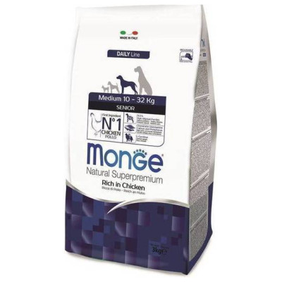 Monge Dog Medium Senior Rich in Chicken 3 kg