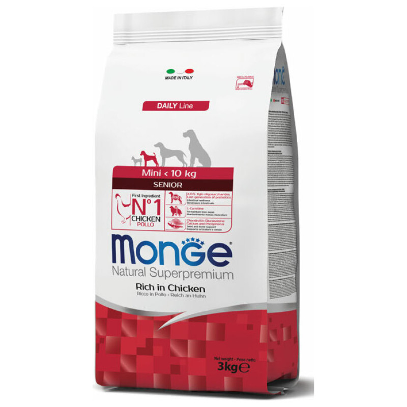 Monge Dog Mini Senior Rich in Chicken 3 kg
