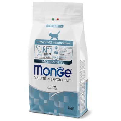 Monge Cat Kitten Monoprotein Trout 1,5 kg