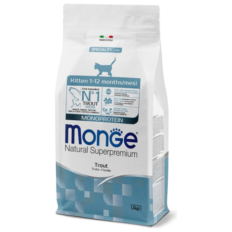 Monge Cat Kitten Monoprotein Trout 1,5 kg