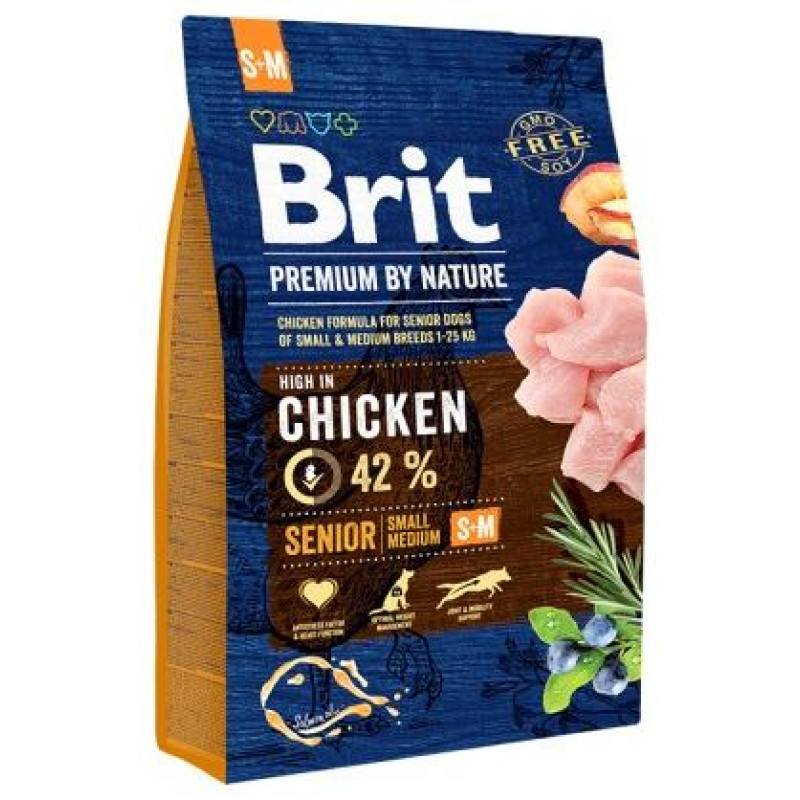Brit PREMIUM By Nature Senior S/M 3 kg barība suņiem