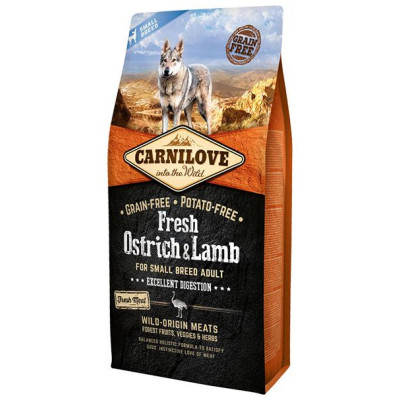 Carnilove Fresh Ostrich & Lamb for small breed 6 kg barība suņiem