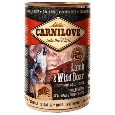 Carnilove Wild Meat Lamb & Wild Boar 400 g konservi suņiem