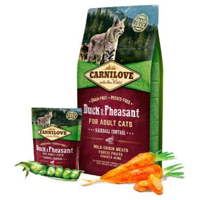 Carnilove Duck & Pheasant Adult Cat Hairball Control 6 kg barība kaķiem