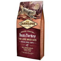 Carnilove Duck & Turkey Large Breed Cats 6 kg barība kaķiem