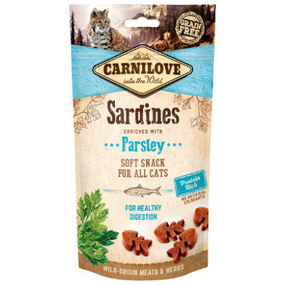 Carnilove Cat Snack Sardine enriched with Parsley 50g kārums kaķiem