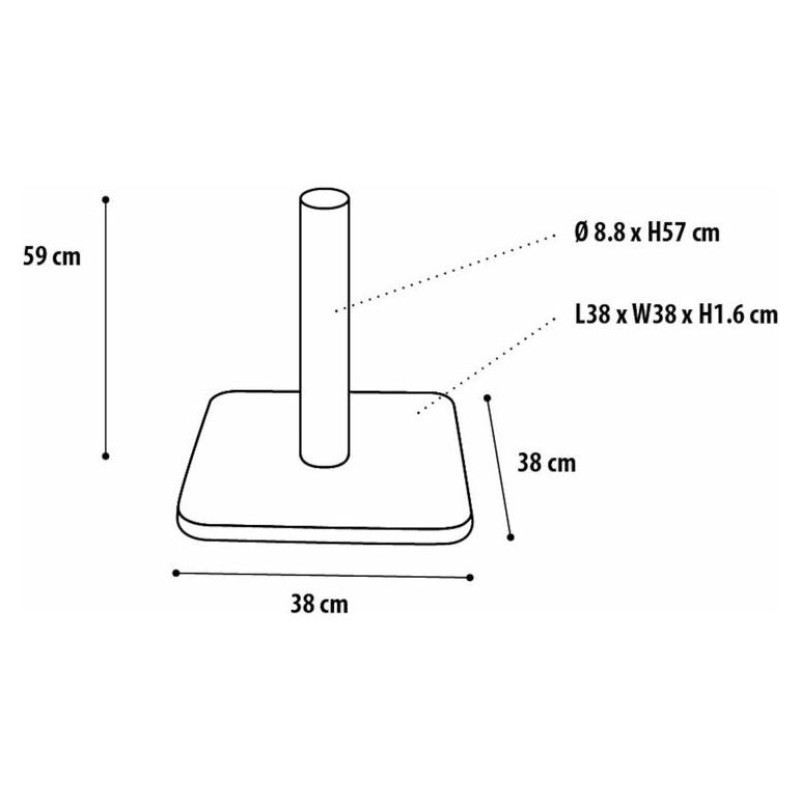 Flamingo nagu asināmais 38x38x59cm pelēks