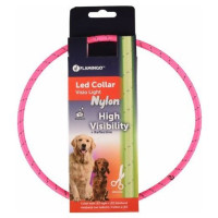 Flamingo LED kakla siksna atstarojoša VISIO PINK 33-63,5cm 8mm