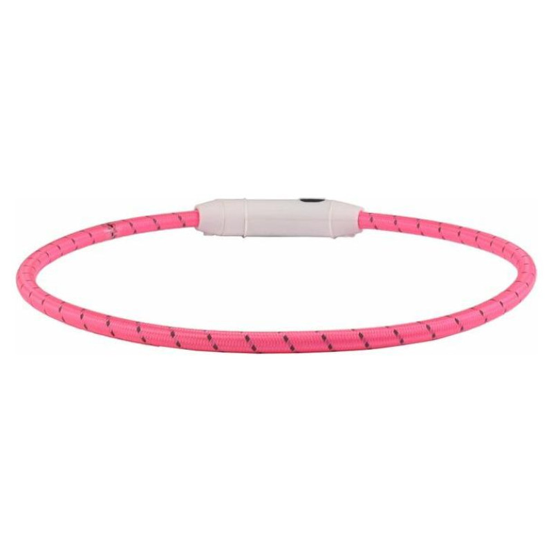Flamingo LED kakla siksna atstarojo&scaron;a VISIO PINK 33-63,5cm 8mm