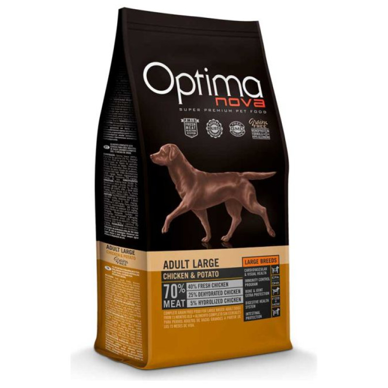 Optimanova Adult Large GF Chicken & Potato 12 kg