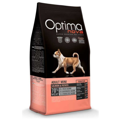 Optimanova Adult Mini Sensitive GF Salmon & Potato 800 g