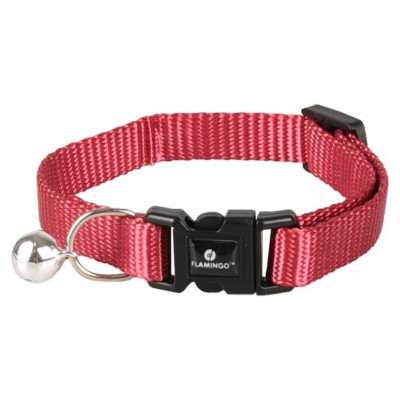 Flamingo kakla siksna kaķiem 15-22cm x10mm cherry
