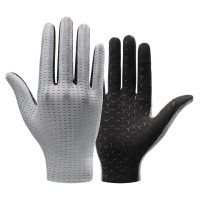 Rockbros Breathable Full Finger Cycling Gloves, Size: S - Gray