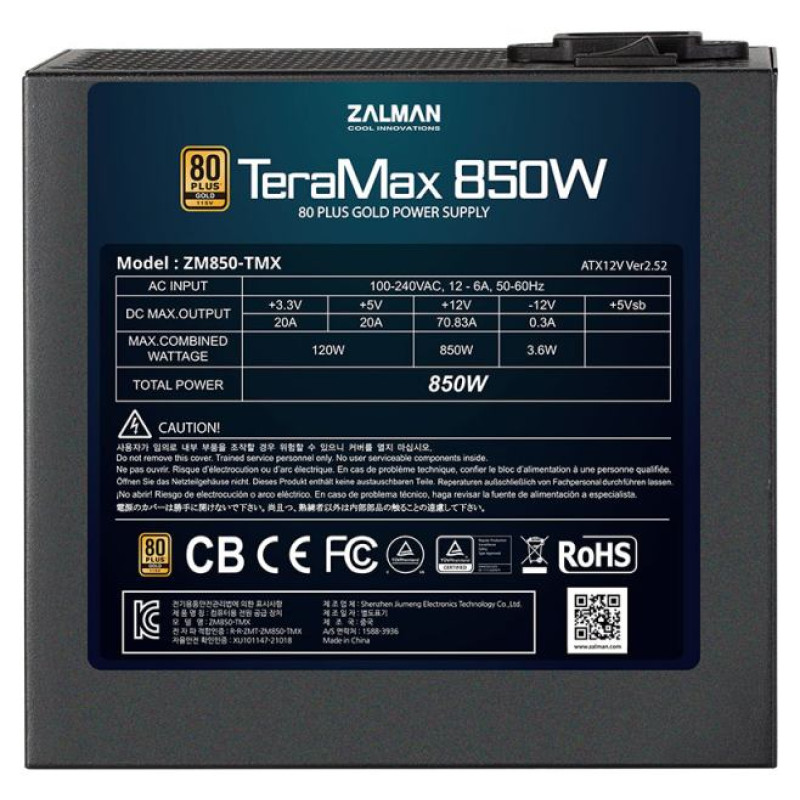 Zalman ZM850-TMX TeraMax850 850W 80+ Gold