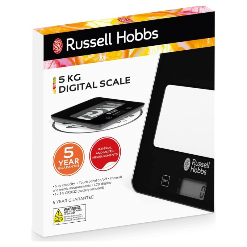 Russell Hobbs RH015711AR Square digital scale 5kg black