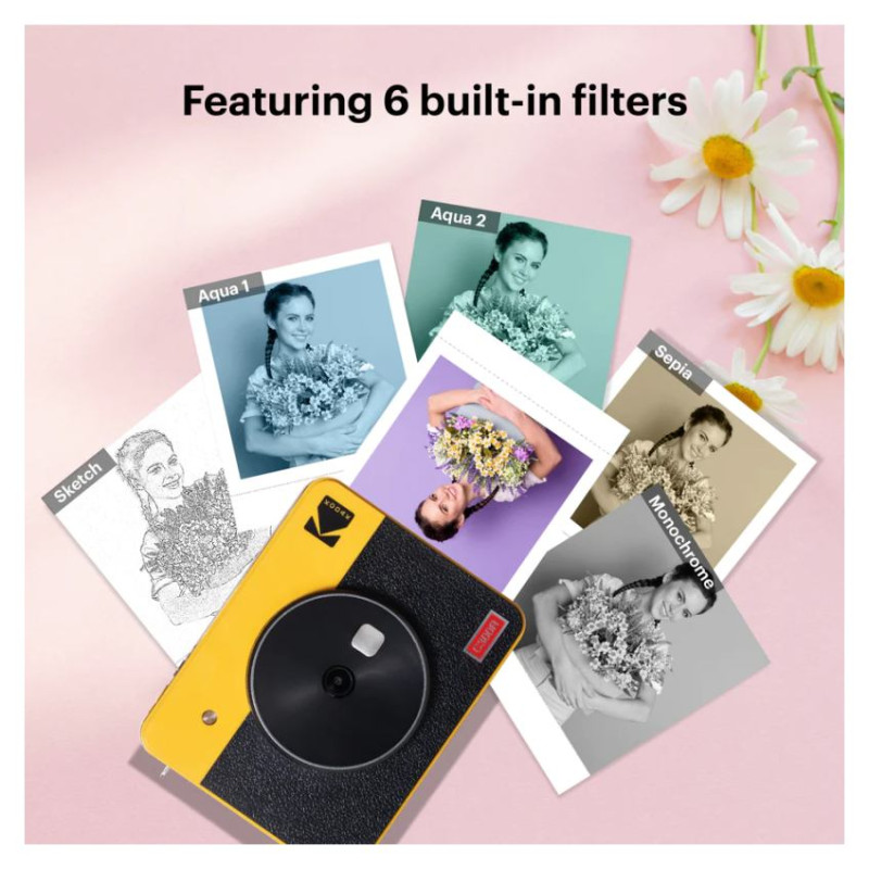 Kodak Mini Shot 3 Square Retro Instant Camera and Printer Yellow