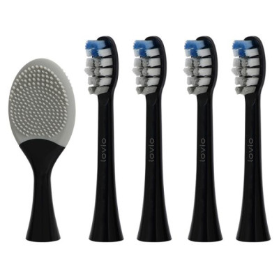 Lovio LVTB124BK-HM SonicProtect PRO Toothbrush Heads Medium Black