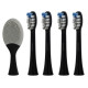 Lovio LVTB124BK-HM SonicProtect PRO Toothbrush Heads Medium Black