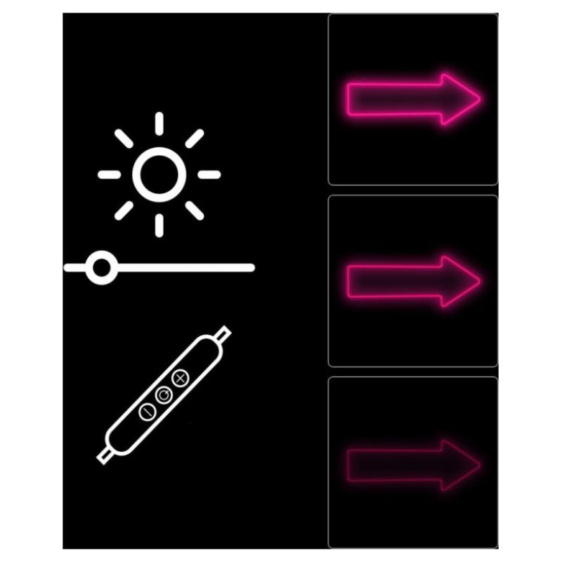 Manta SNL107PK Style Neon Lights ARROW  pink