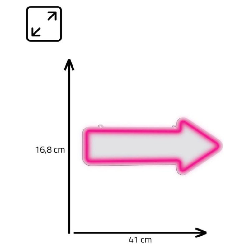 Manta SNL107PK Style Neon Lights ARROW  pink