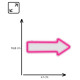 Manta SNL107PK Style Neon Lights ARROW  pink