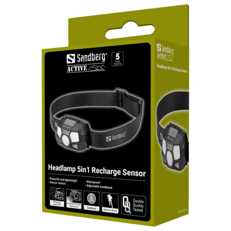 Sandberg 421-10 Headlamp 5in1 Recharge Sensor