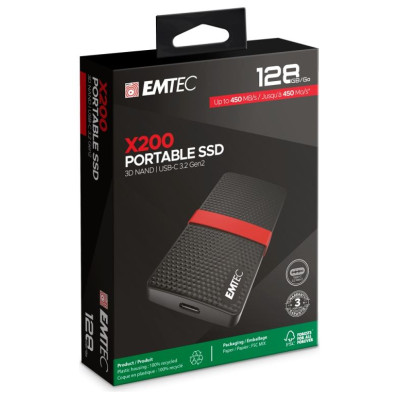 Emtec SSD 3.1 X200 128GB Power Plus Portable