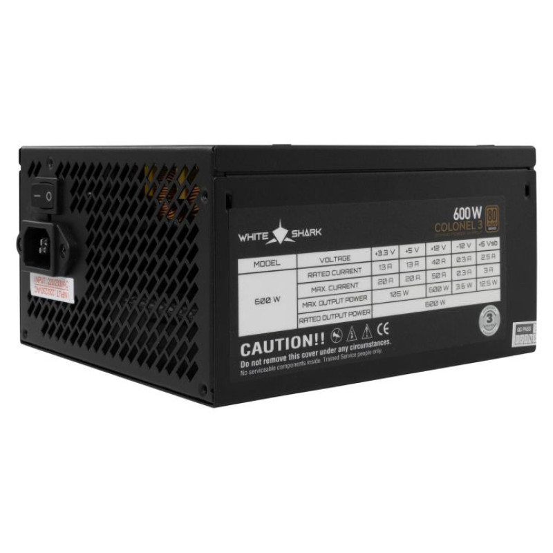 White Shark GPSU-B600S Colonel-3 600W 80+ Bronze FullModular