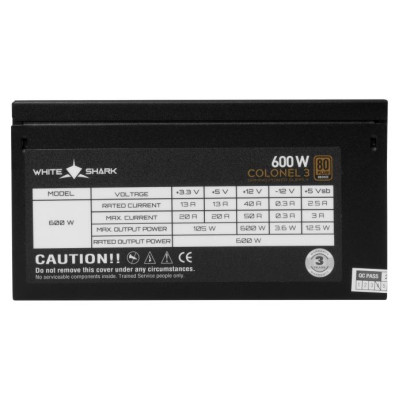 White Shark GPSU-B600S Colonel-3 600W 80+ Bronze FullModular