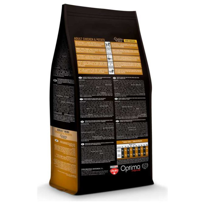 Optimanova Adult Mini GF Chicken & Potato 8 kg