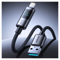 Joyroom S-A16 Pro Prism Series 3A USB-A - Lightning Cable with Display 1.2m - Black