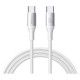 Joyroom S-A28 Flash Series 60W USB-C - USB-C Cable 1m - White