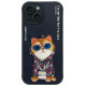 Nimmy Glasses Cool Cat case for iPhone 15 - black