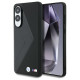 BMW Leather Oversized Stripes MagSafe case for Samsung Galaxy S25 Edge - black
