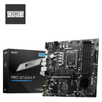 MSI Mainboard|MSI|Intel B760 Express|LGA1700|Micro-ATX|Memory DDR5|Memory slots 4|2xPCI-Express 1x|1xPCI-Express 16x|2xM.2|1x15pin D-sub|1xHDMI|1xDisplayPort|4xUSB 2.0|1xUSB 3.2|1xUSB-C|2xPS/2|1xRJ45|3xAudio port|PROB760M-P