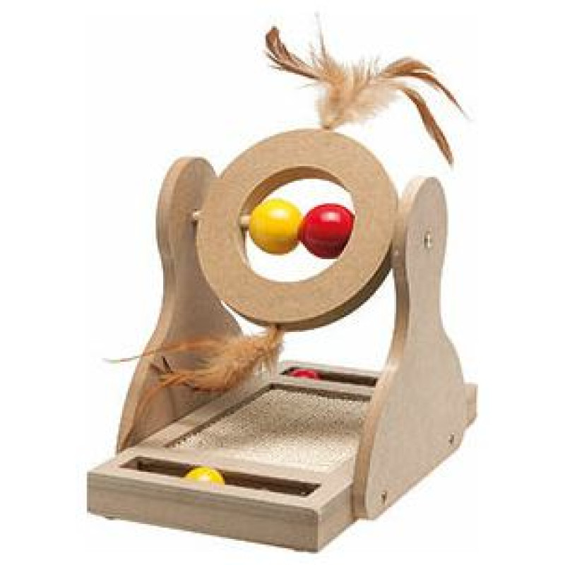 Flamingo koka skrāpējama rotaļlieta kaķiem TUMBLER 17x20x30 cm