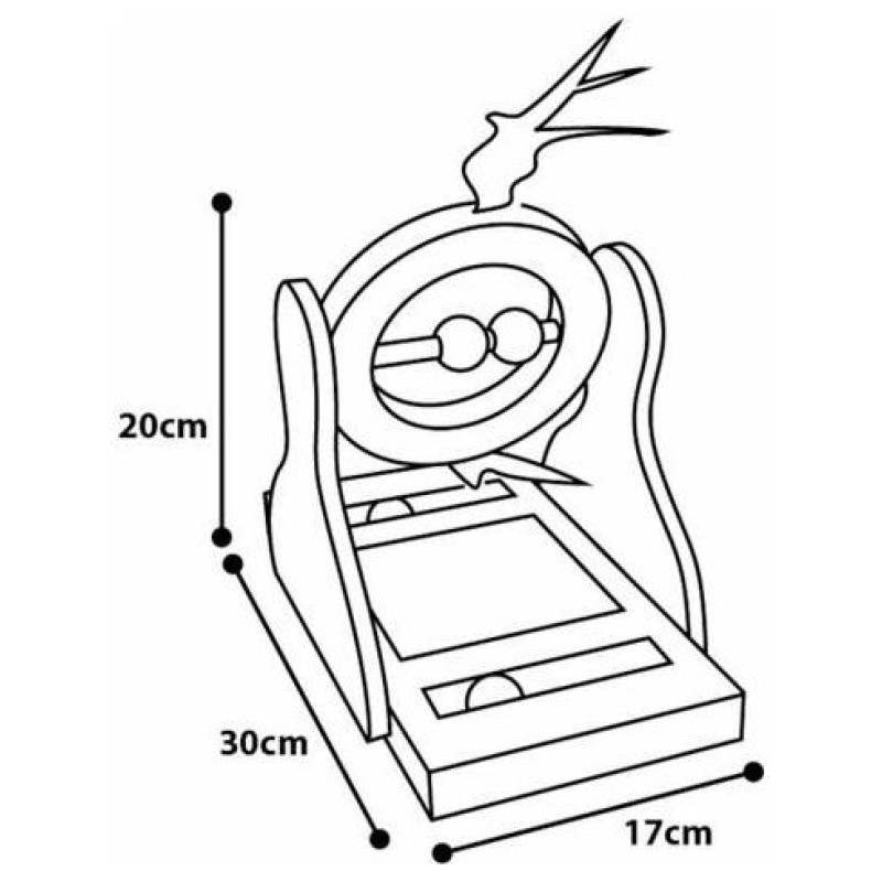 Flamingo koka skrāpējama rotaļlieta kaķiem TUMBLER 17x20x30 cm