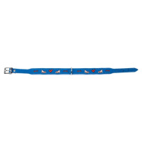 Flamingo Karlie Flamingo ādas kakla siksna MONTENEGRO BLUE 24mm, 40cm