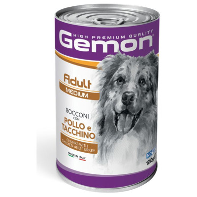 Gemon Dog chunkies Adult MEDIUM with chicken & rice  0.415 kg - konservi suņiem