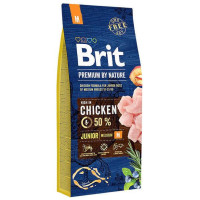 Brit PREMIUM By Nature Junior M 15 kg barība kucēniem