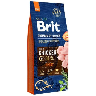 Brit PREMIUM By Nature Sport 15 kg barība suņiem