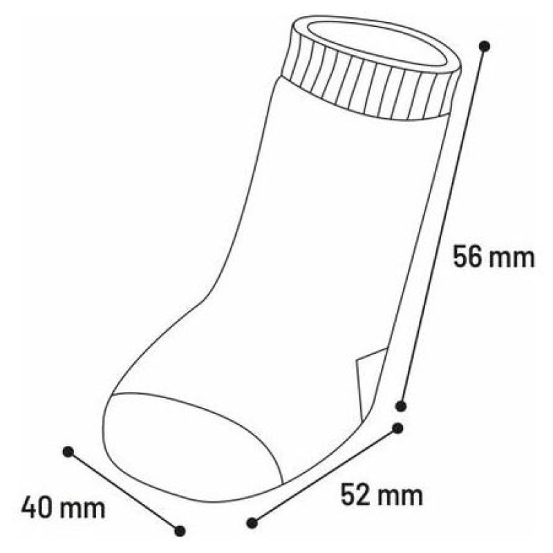 Flamingo pretslīdes zeķes suņiem M 52x40mm BLACK/GREY