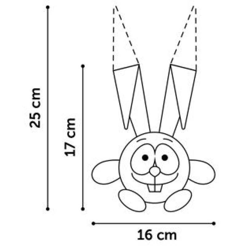 Flamingo CHEERY RABBIT 17cm - rotaļlieta suņiem